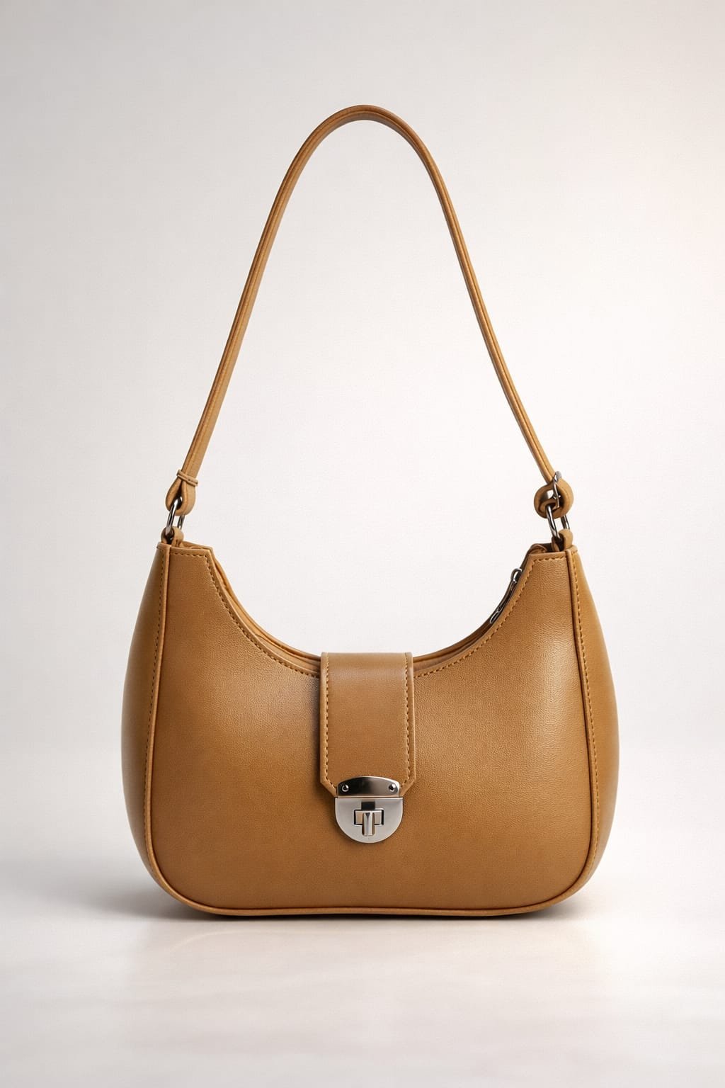 Mustard Elegant Mini Shoulder Bag for Women | Classic Lock Handbag for Daily & Evening Wear